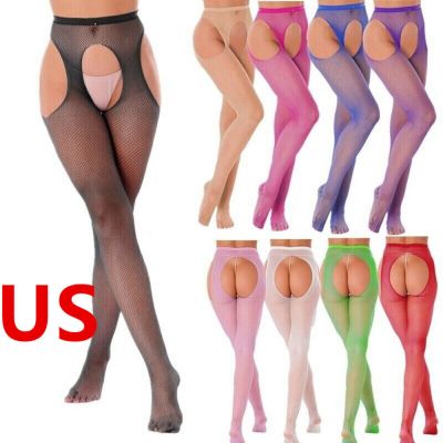 US Womens Long Pants Stockings Underwear Hollow Out Pantyhose Sleepwear Tights